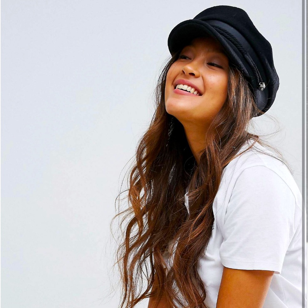 Asos Design high crown baker boy hat